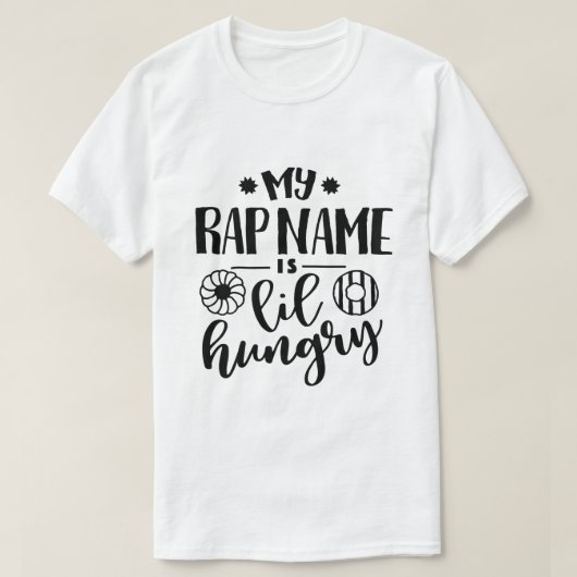 僕の名ラップの前は飢えているようだ Tシャツ (デザイン正面)