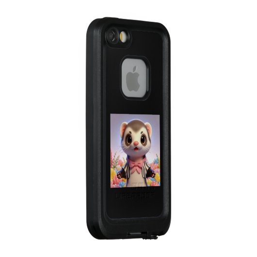 僕の名前はフェレット!よろしくね💛 LifeProof iPhoneケース (裏面/右)