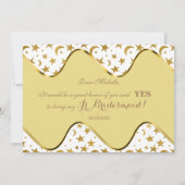 僕の名誉の末裔になるかい金ゴールドきらきら光るデザイン 招待状 (裏面)