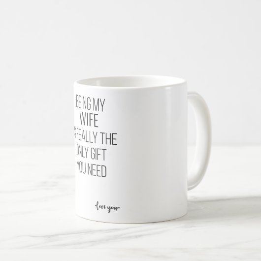 僕の妻は本当に唯一の贈り物だ コーヒーマグカップ (正面右)
