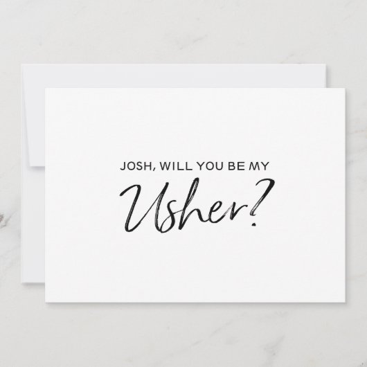 「僕の娘になってくれないか」 | Chic Hand Lettered 招待状 (正面)