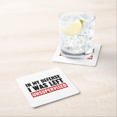 僕の弁護で僕は監督されなかっ離れた スクエアペーパーコースター (インサイチュ)