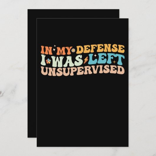 僕の弁護で僕は監督されなかっ離れた 招待状 (正面/裏面)