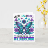 僕の弟の自殺を思い出してターコイズパープルを身に着ける カード (黄色い花)