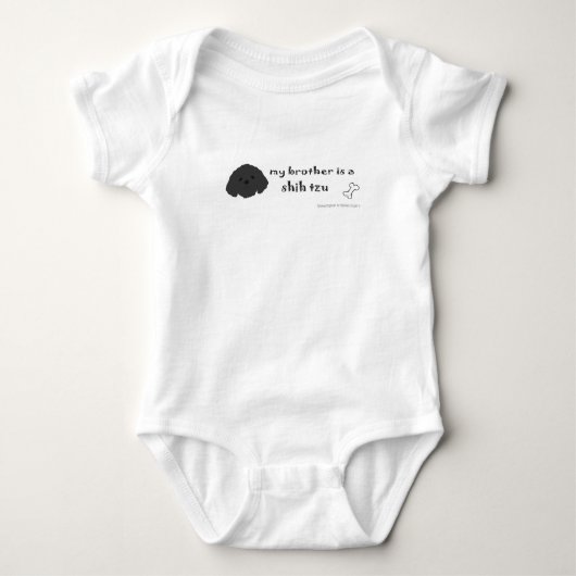 僕の弟はシーズーだ ベビーボディスーツ (正面)