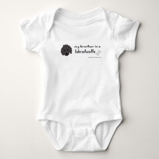 僕の弟はラブラドゥードル ベビーボディスーツ (正面)