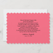 僕の後輩の花嫁介添人になってくれないか？モダンフローラ 招待状 (裏面)