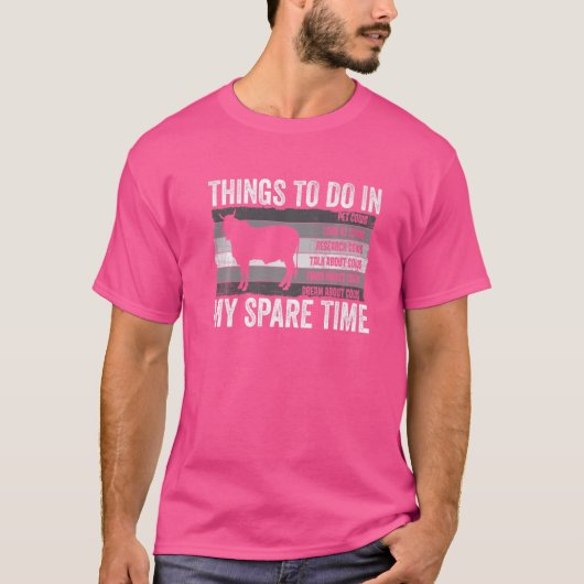 僕の暇な時は牛の囁き Tシャツ (正面)