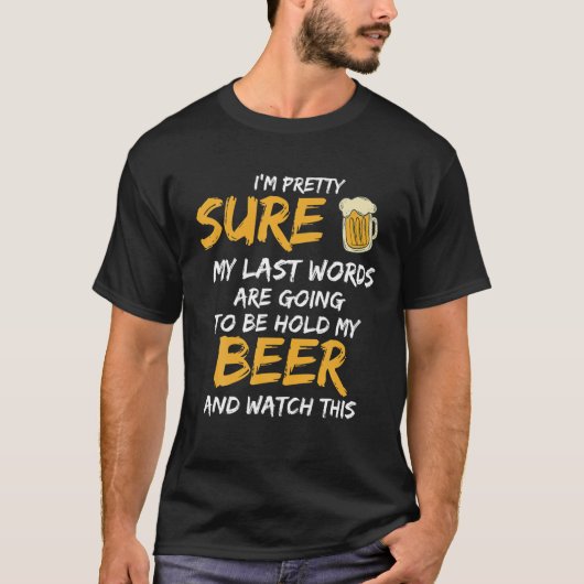 僕の最期はビールおもしろい時計だ Tシャツ (正面)