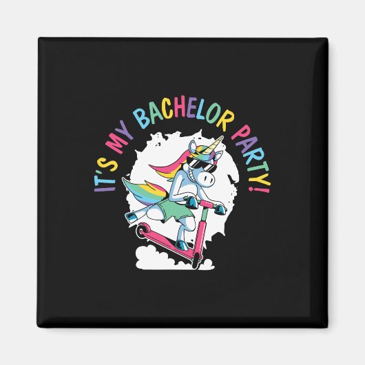 僕の独身最後の祭り ユニコーン 花婿 結婚式 ウェディング マグネット (正面)