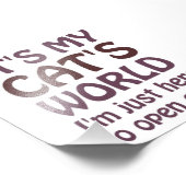 僕の猫の世界 – 缶を開けるだけだ フォトプリント            (角)