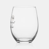 僕の相談に乗ってくれるかパーソナライズされた ステムなしワイングラス (左)