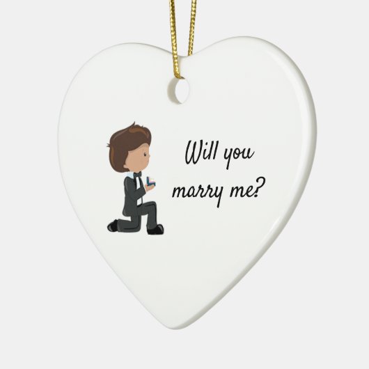 僕の相談に乗ってくれるかパーソナライズされた セラミックオーナメント (左)