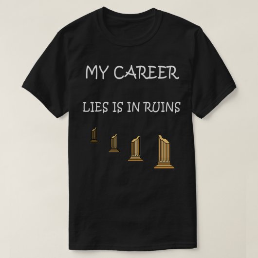 僕の経歴は考古学おもしろいの遺物だ Tシャツ (デザイン正面)