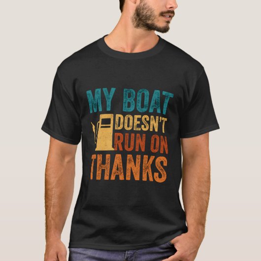 僕の船は船走主に感謝していは乗らぬ Tシャツ (正面)