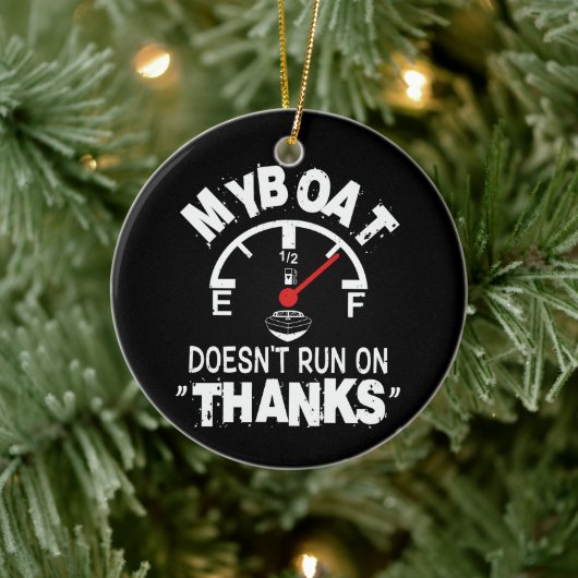 僕の船は走乗り感謝していておもしろいいな セラミックオーナメント (ツリー)