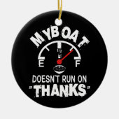 僕の船は走乗り感謝していておもしろいいな セラミックオーナメント (正面)