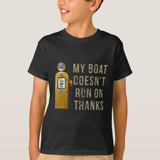僕の船は走乗感謝していら Tシャツ (正面)