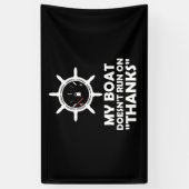 僕の船は走船感謝していに乗らないおもしろい 横断幕 (縦)