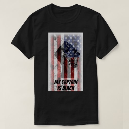 僕の船長は黒いTシャツだ Tシャツ (デザイン正面)