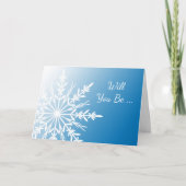 僕の花嫁は雪の青片を貰える 招待状 (正面)