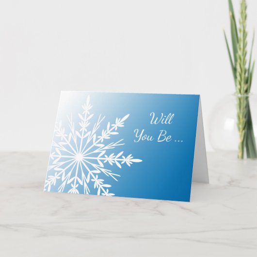 僕の花嫁は雪の青片を貰える 招待状 (正面)