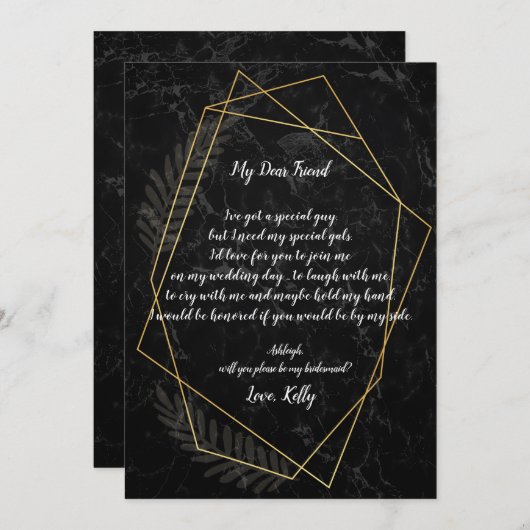 僕の花嫁フェイクは大理石の幾何学的になるだろう 招待状 (正面/裏面)