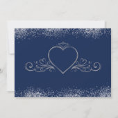 僕の花嫁王室のはネイビー・シルバーの額縁で 招待状 (裏面)