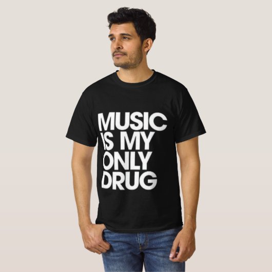僕の薬は音楽だけだ Tシャツ (正面フル)