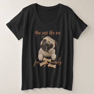 僕の軽食は君の方が好きだ プラスサイズTシャツ