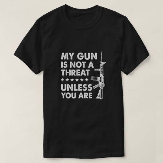 僕の銃は君でなければ脅しにはならぬ Tシャツ (デザイン正面)