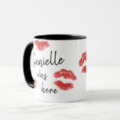 僕はここに居た、常に僕の縄張りをしているパーソナライズされた マグカップ (正面左)