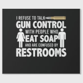 僕はせっけんを使う人を銃で操る人と話すのを食べ拒む ラッピングペーパー (フラット)