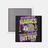 僕はもし狂犬病に皮肉を込めて言わおもしろいれる マグネット (正面/裏面)