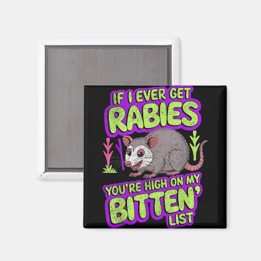 僕はもし狂犬病に皮肉を込めて言わおもしろいれる マグネット (正面/裏面)