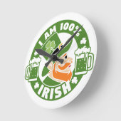 僕はアイルランド人だ ラウンド壁時計 (傾斜)