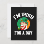 僕はアイルランド人で一日のSaint patricks day・シャムロック 出欠カード (正面)