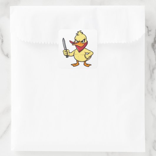 僕はアヒルおもしろいを怒選ぶ スクエアシール (バッグ)