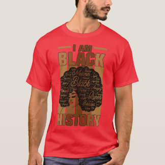 僕はアフローの黒人歴史月間の言葉 Tシャツ