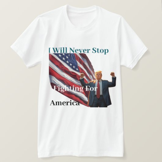 僕はアメリカストップに向かって戦わない Tシャツ (デザイン正面)