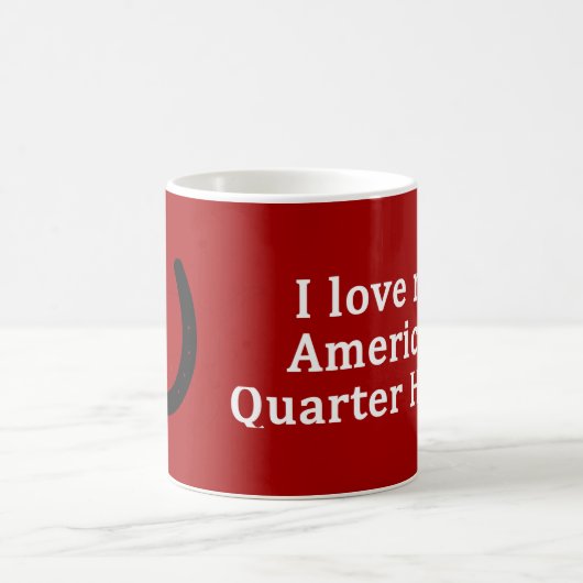 僕はアメリカンクオーターホースが大好き コーヒーマグカップ (中央)