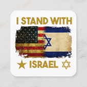 僕はイスラエル製のシャツを着て立つ スクエア名刺 (裏面)