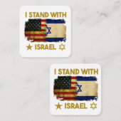 僕はイスラエル製のシャツを着て立つ スクエア名刺 (正面/裏面)