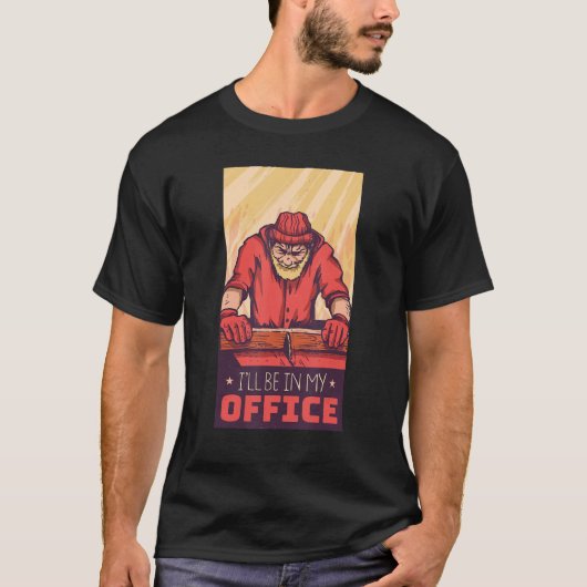 僕はオフィスの大工の木工仕事に就く Tシャツ (正面)