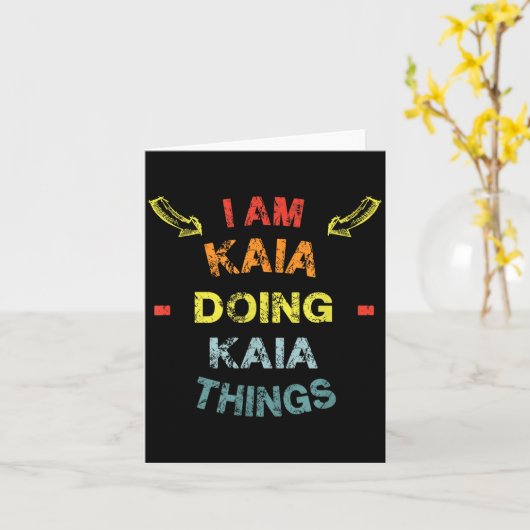 僕はカイア、カイアらしいことをしてるよ クールで面白いクリスマス カード (黄色い花)