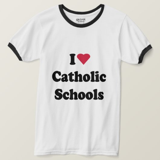 僕はカトリックの学校が好きだ Tシャツ (デザイン正面)