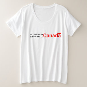 僕はカナダのシャツ、イギリスのTフランスのシャツ、パットと立つ プラスサイズTシャツ