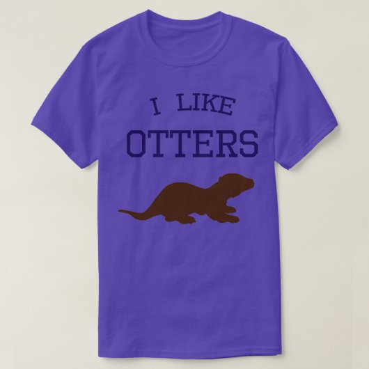 僕はカワウソが好きだ Tシャツ (デザイン正面)