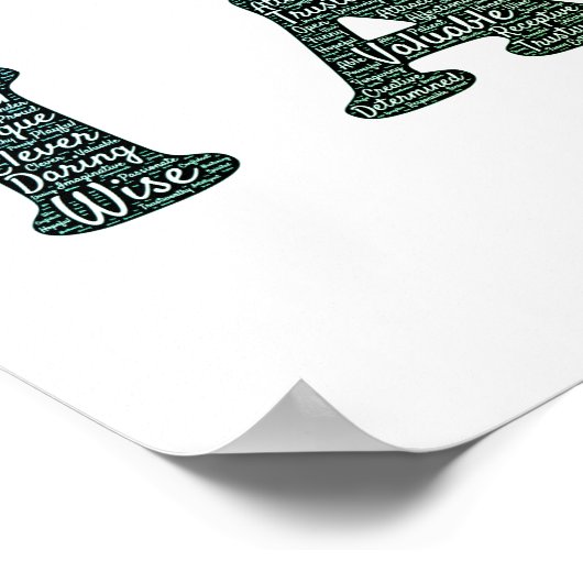 僕はキリスト教のワードアートが価値ある ポスター (角)