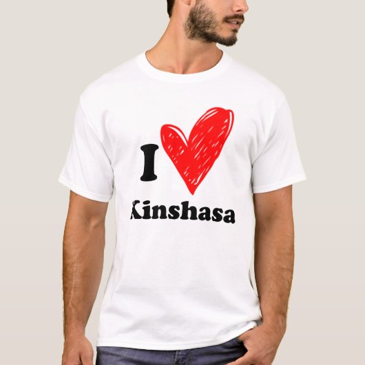 僕はキンシャサTシャツが大好き Tシャツ (正面)